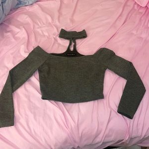 Size S, fancy collar crop top